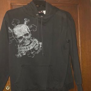Miami Ink black skull Pullover Hoodie XL
